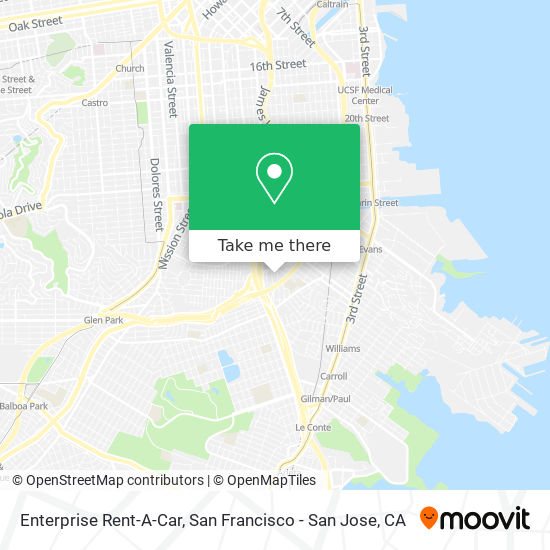 Enterprise Rent-A-Car map