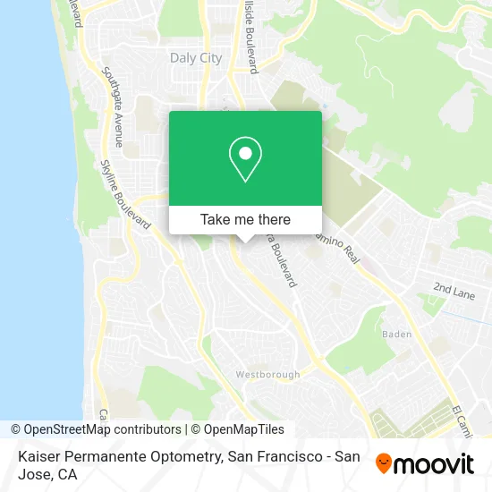 Mapa de Kaiser Permanente Optometry