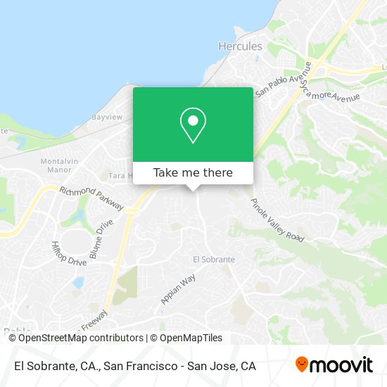 Mapa de El Sobrante, CA.