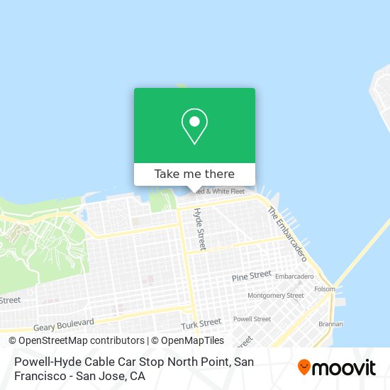 Mapa de Powell-Hyde Cable Car Stop North Point