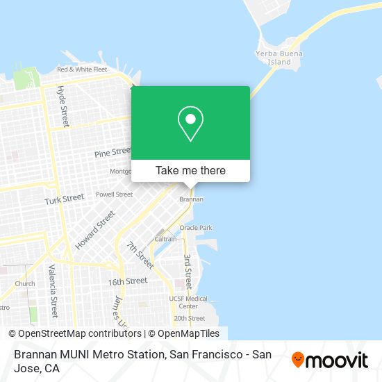 Brannan MUNI Metro Station map