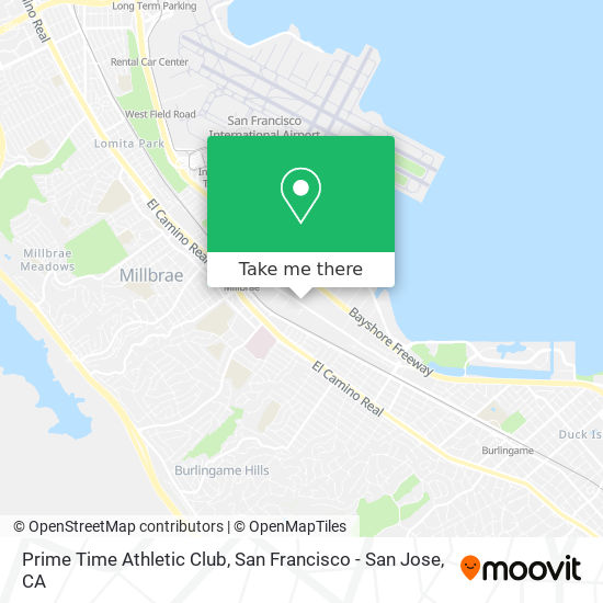 Prime Time Athletic Club map