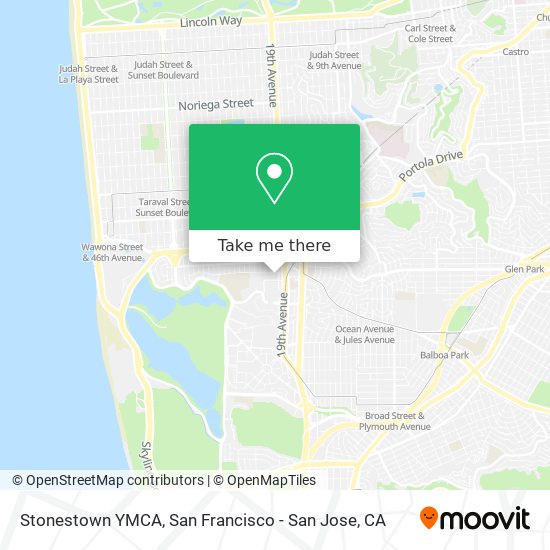 Stonestown YMCA map