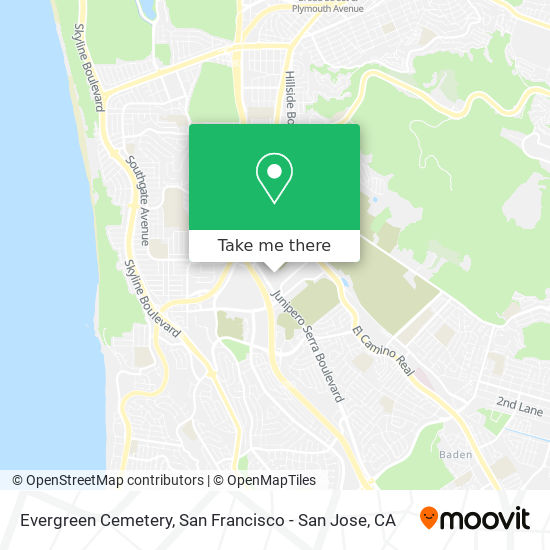 Mapa de Evergreen Cemetery