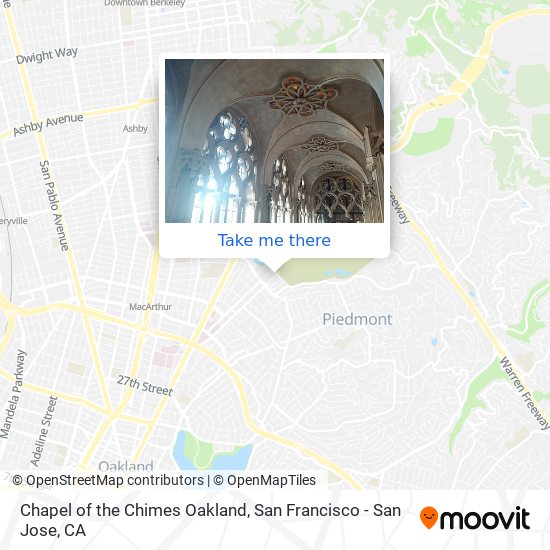 Mapa de Chapel of the Chimes Oakland