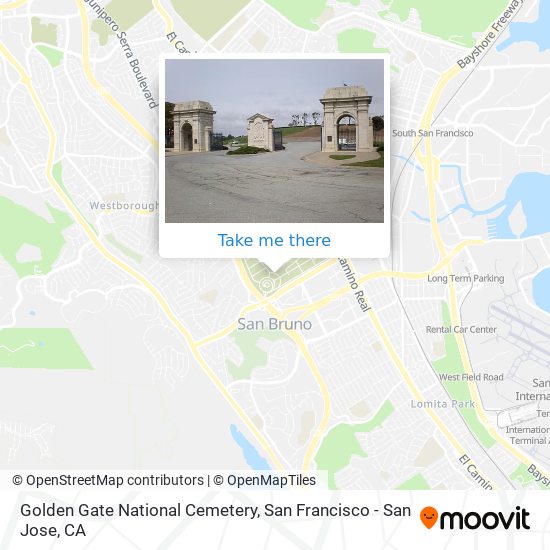 Golden Gate National Cemetery map