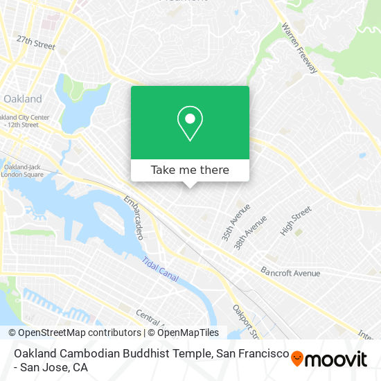 Oakland Cambodian Buddhist Temple map