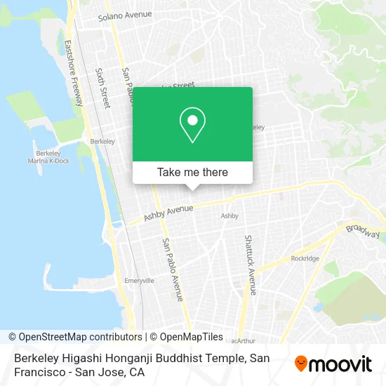 Mapa de Berkeley Higashi Honganji Buddhist Temple