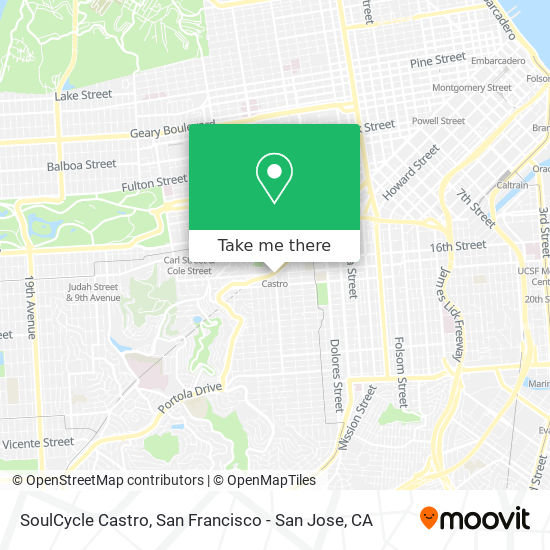 SoulCycle Castro map