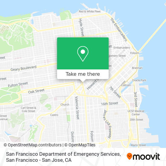 San Francisco Department of Emergency Services map