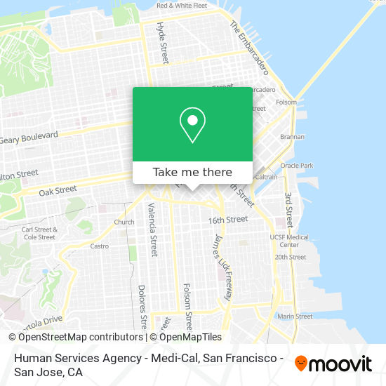 Mapa de Human Services Agency - Medi-Cal