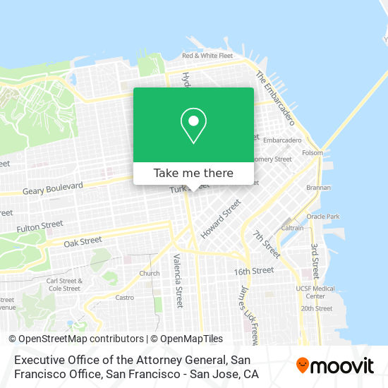 Executive Office of the Attorney General, San Francisco Office map