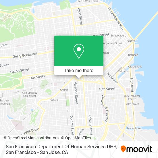 Mapa de San Francisco Department Of Human Services DHS