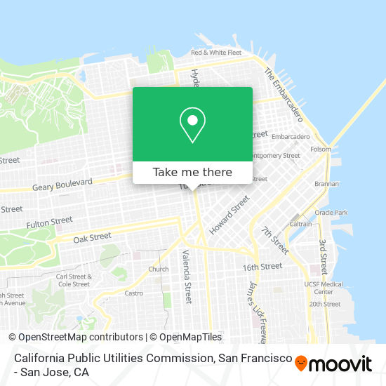 Mapa de California Public Utilities Commission