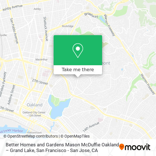 Mapa de Better Homes and Gardens Mason McDuffie Oakland – Grand Lake
