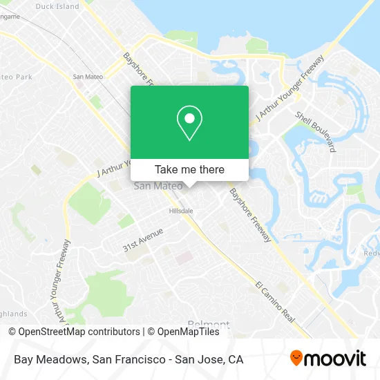 Bay Meadows map