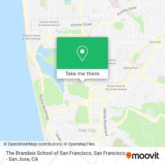 The Brandeis School of San Francisco map