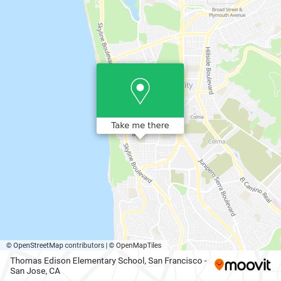 Thomas Edison Elementary School map