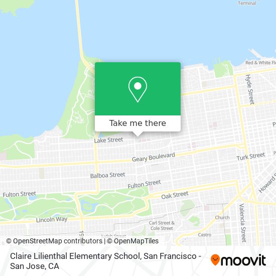 Mapa de Claire Lilienthal Elementary School