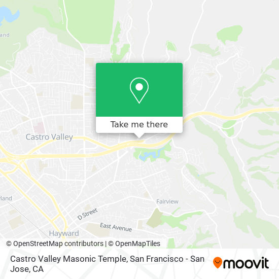 Mapa de Castro Valley Masonic Temple