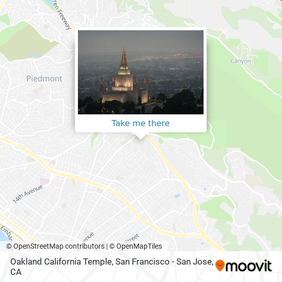 Oakland California Temple map