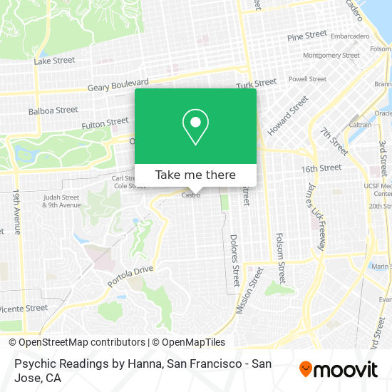 Psychic Readings by Hanna map