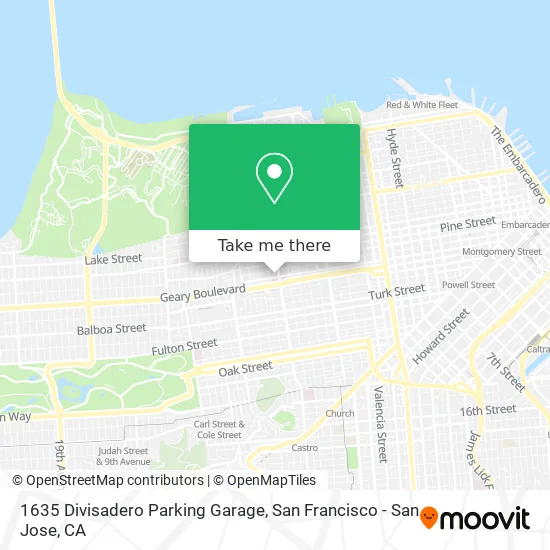 Mapa de 1635 Divisadero Parking Garage
