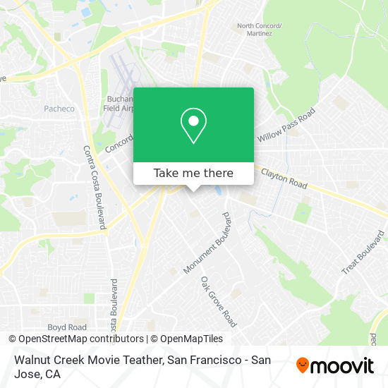 Mapa de Walnut Creek Movie Teather