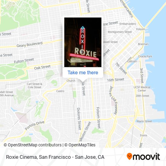 Mapa de Roxie Cinema