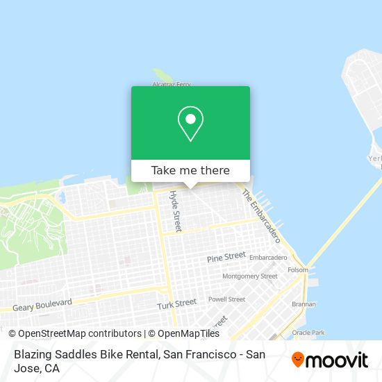 Blazing Saddles Bike Rental map