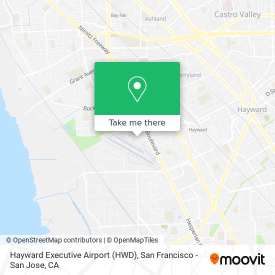 Mapa de Hayward Executive Airport (HWD)