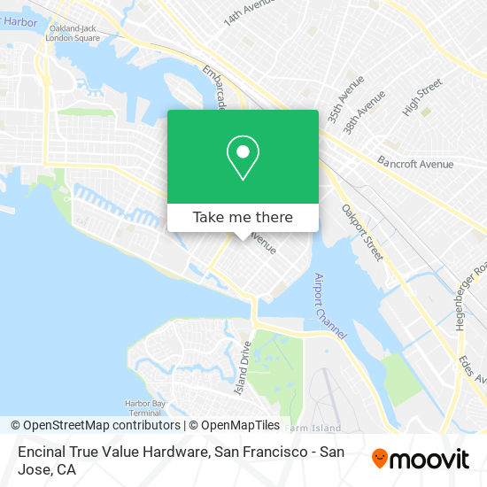 Encinal True Value Hardware map