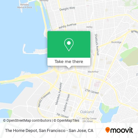 How to get to The Home Depot in Emeryville by Bus, BART or Train?