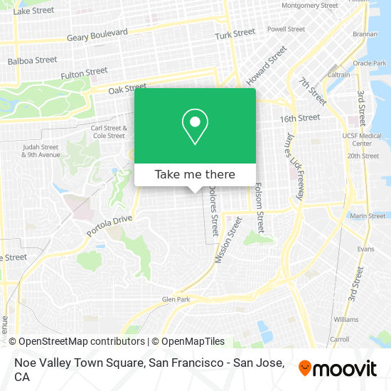 Noe Valley Town Square map