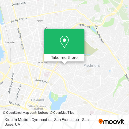 Kids In Motion Gymnastics map