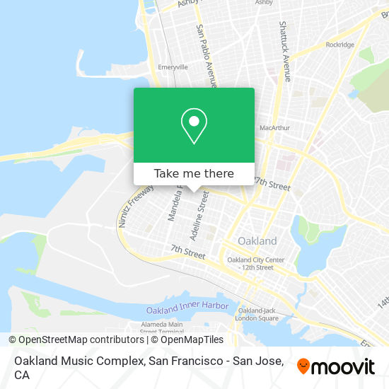 Oakland Music Complex map