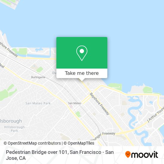 Pedestrian Bridge over 101 map