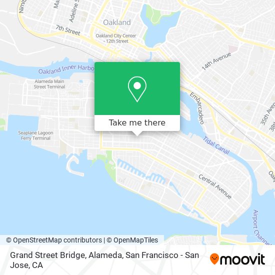 Grand Street Bridge, Alameda map