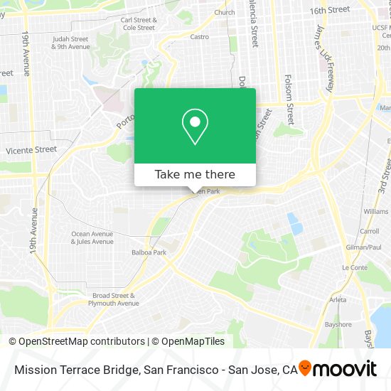 Mission Terrace Bridge map