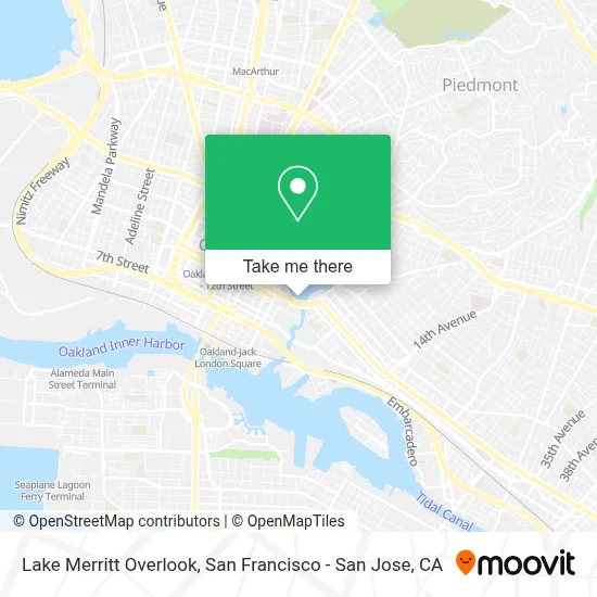 Lake Merritt Overlook map