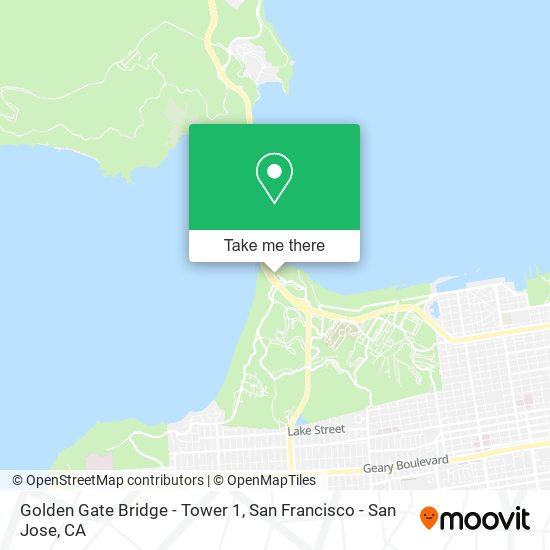 Golden Gate Bridge - Tower 1 map