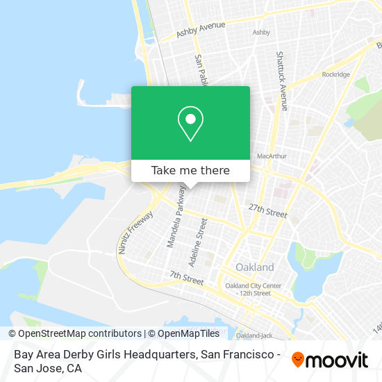 Bay Area Derby Girls Headquarters map