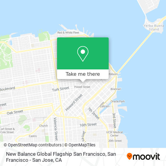 Mapa de New Balance Global Flagship San Francisco