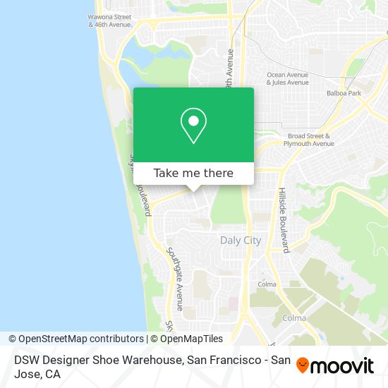 Mapa de DSW Designer Shoe Warehouse