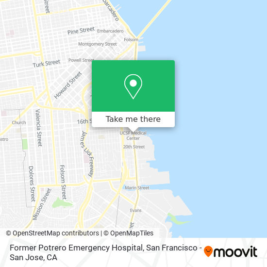 Mapa de Former Potrero Emergency Hospital