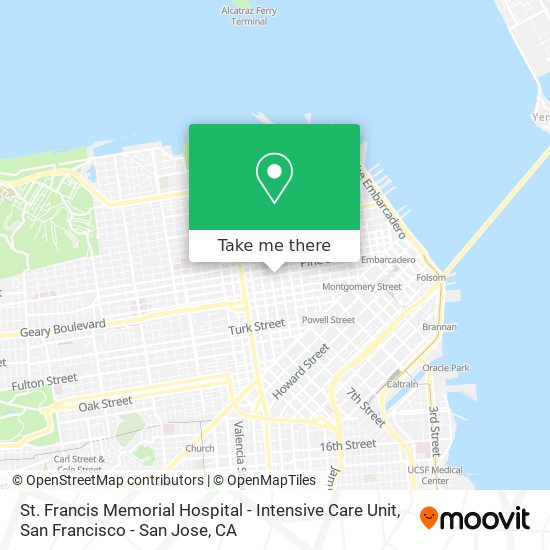 Mapa de St. Francis Memorial Hospital - Intensive Care Unit