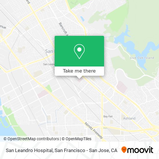 San Leandro Hospital map