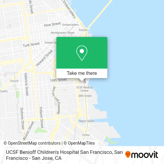 UCSF Benioff Children's Hospital San Francisco map