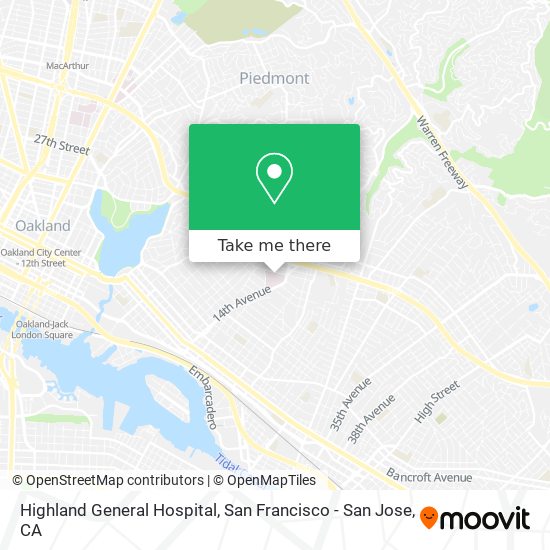 Mapa de Highland General Hospital