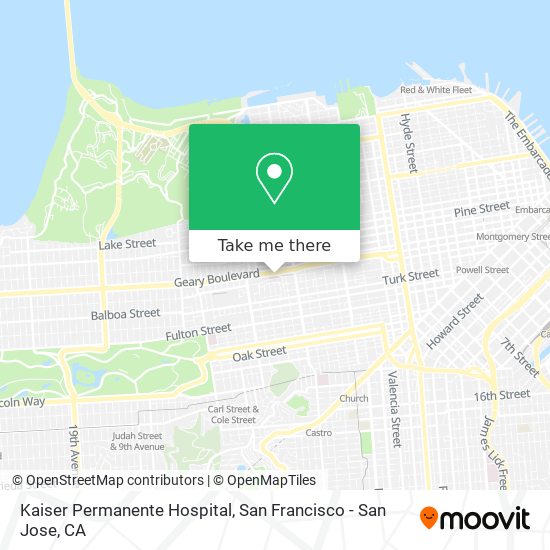 Kaiser Permanente Hospital map